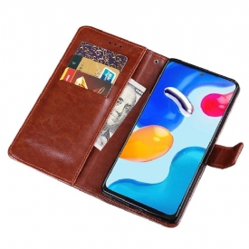 Κάλυμμα Xiaomi Redmi Note 11 / Note 11S Θήκη Flip Idewei Folio Leather Effect