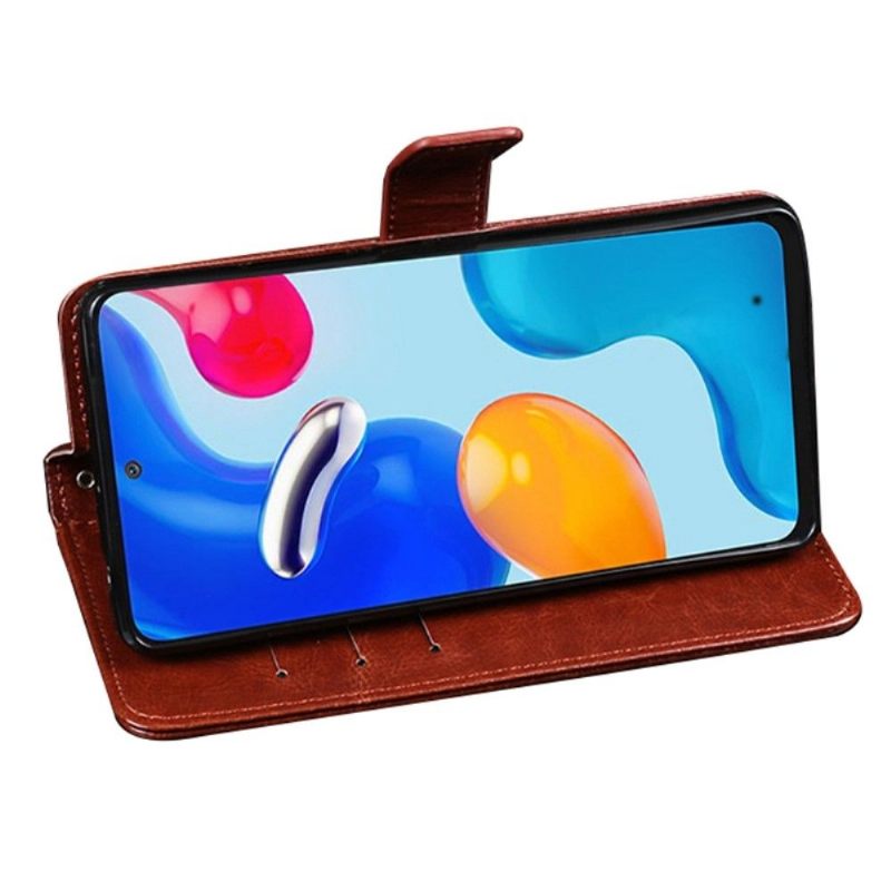 Κάλυμμα Xiaomi Redmi Note 11 / Note 11S Θήκη Flip Idewei Folio Leather Effect