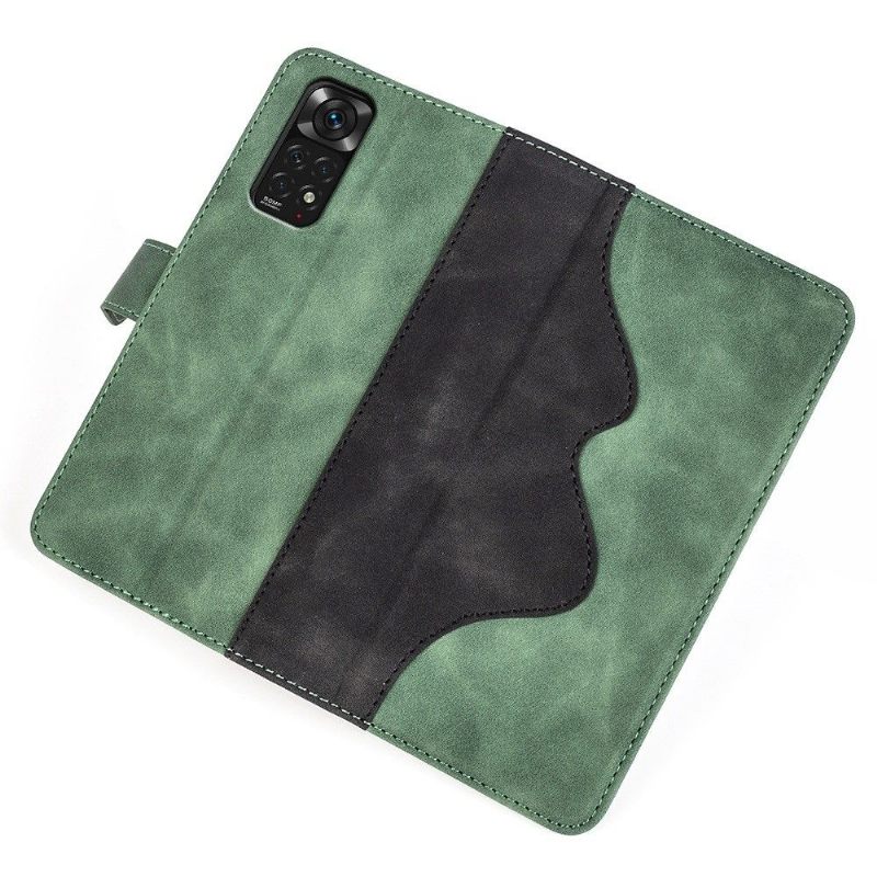 Θήκη Flip Xiaomi Redmi Note 11 / Note 11S δερματινη θηκη Bicolor Folio Stand