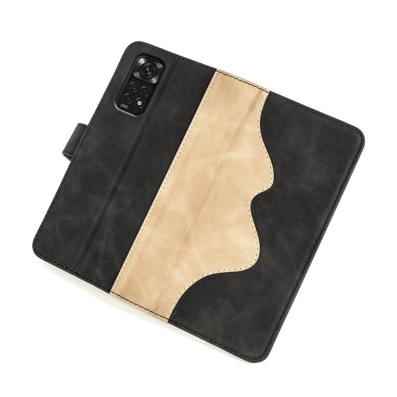 Θήκη Flip Xiaomi Redmi Note 11 / Note 11S δερματινη θηκη Bicolor Folio Stand