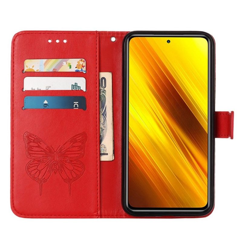 Θήκη Flip Xiaomi Redmi Note 11 / Note 11S Κάτοχος Κάρτας Butterfly Flower