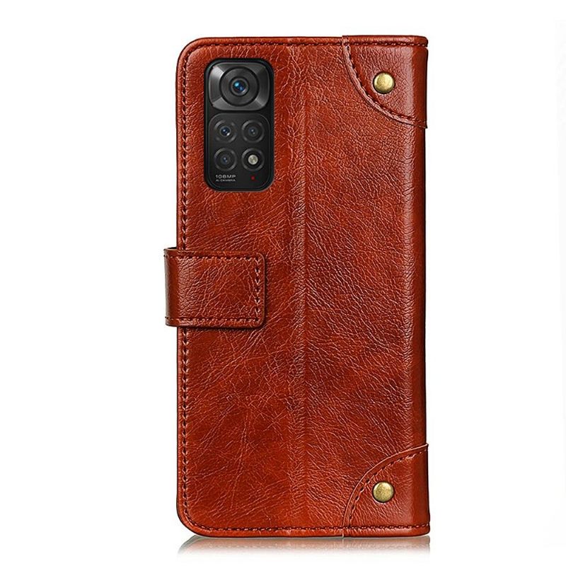 θηκη πορτοφολι Xiaomi Redmi Note 11 / Note 11S Simon Faux Leather Rivets