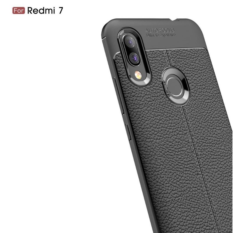 Θήκη Xiaomi Redmi 7 Ζελ Φινιρίσματος Από Ψεύτικο Δέρμα