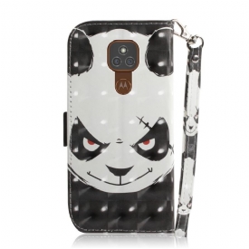 δερματινη θηκη Motorola Moto G9 Play Evil Panda