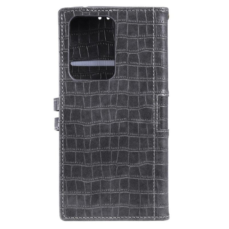 Κάλυμμα Samsung Galaxy S21 Ultra 5G Croc Effect Leather Style