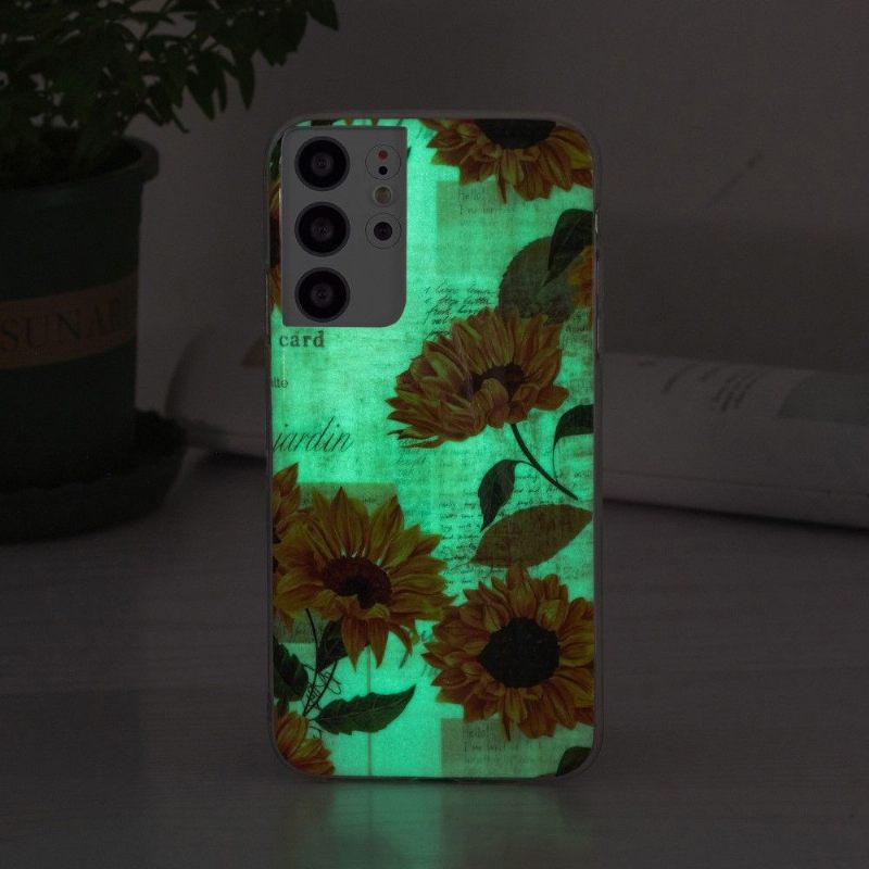 Θήκη Samsung Galaxy S21 Ultra 5G Fluorescent Sunflower Vintage