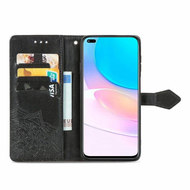 Κάλυμμα Honor 50 Lite / Huawei Nova 8i Mandala Relief Faux Leather