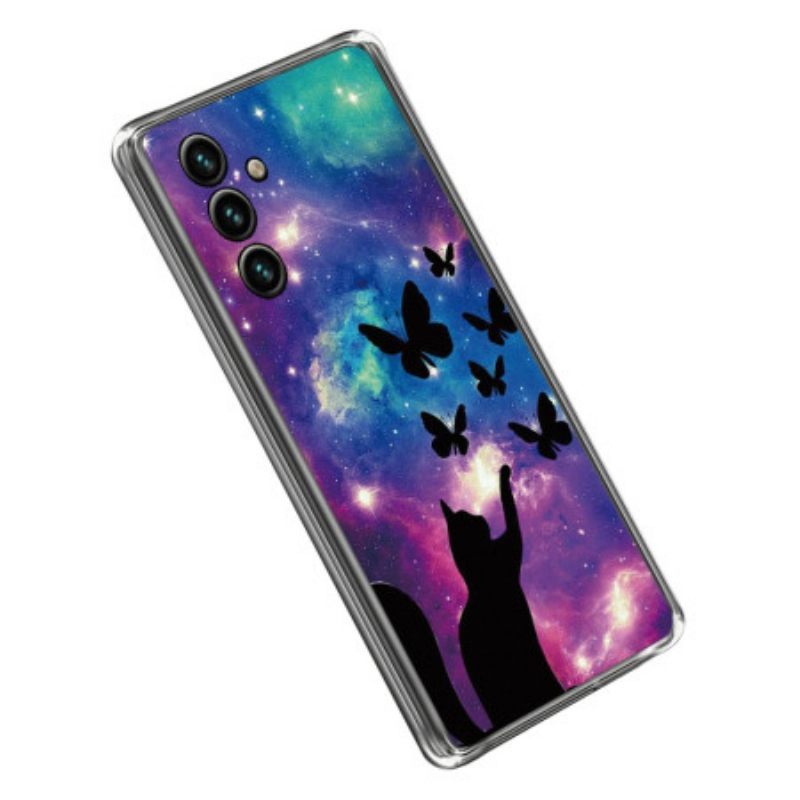 Θήκη Samsung Galaxy A14 / A14 5G Σιλικόνη Space Cat