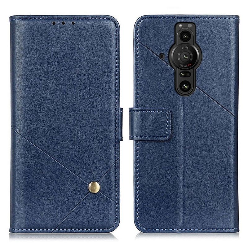 Θήκη Flip Sony Xperia Pro-I δερματινη θηκη Faux Leather Flap Με Πριτσίνι