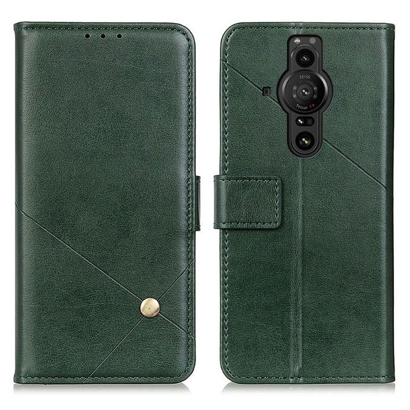 Θήκη Flip Sony Xperia Pro-I δερματινη θηκη Faux Leather Flap Με Πριτσίνι