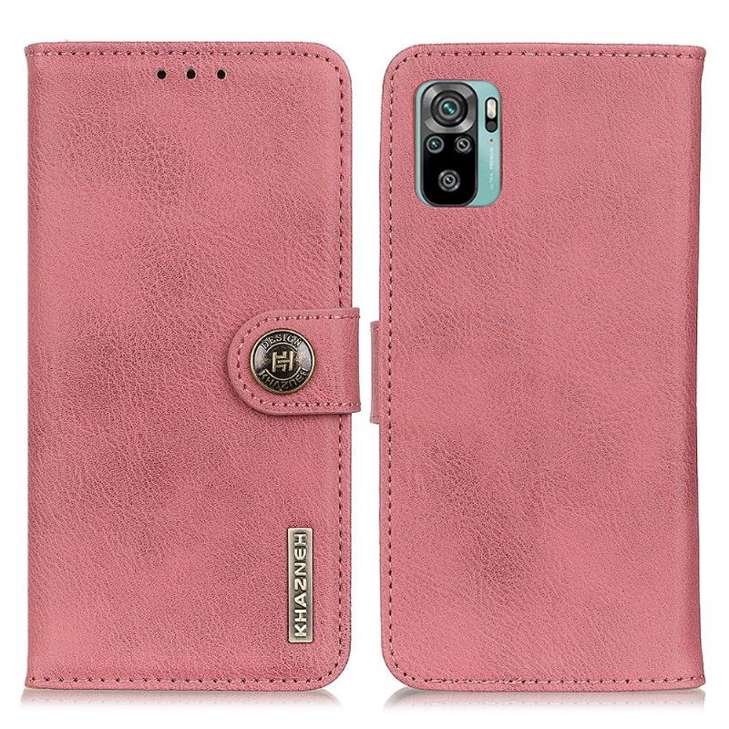 Κάλυμμα Xiaomi Redmi Note 10 4G / Note 10S Κάτοχος Κάρτας Khazneh Leather Effect