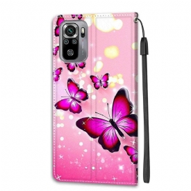 Κάλυμμα Xiaomi Redmi Note 10 4G / Note 10S Pink Butterflies