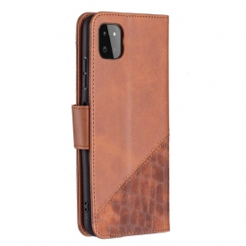 Κάλυμμα Samsung Galaxy A22 5G Croc Aspect Leather Effect