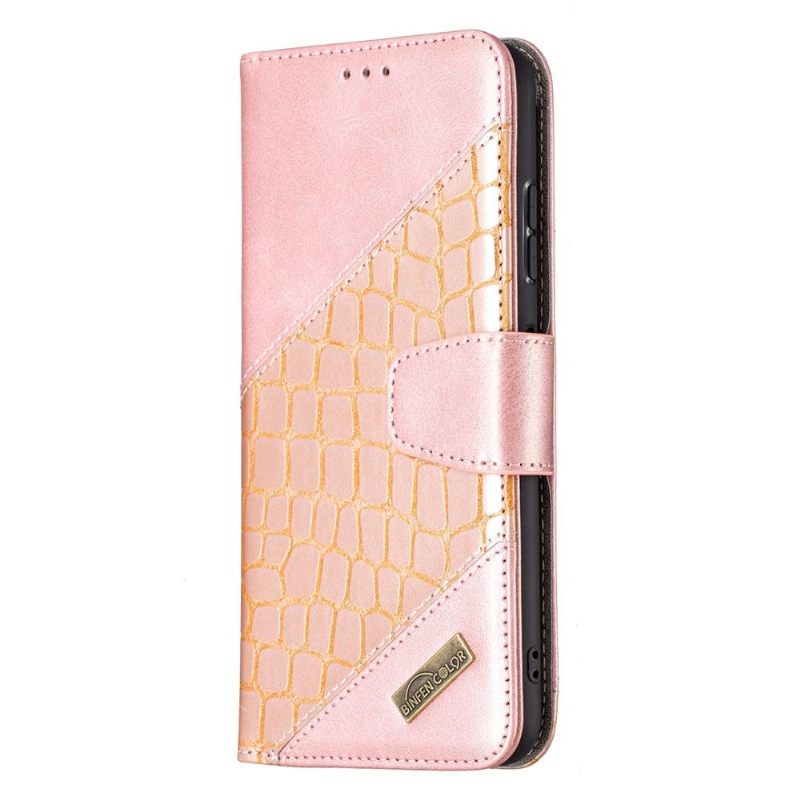 Κάλυμμα Samsung Galaxy A22 5G Croc Aspect Leather Effect