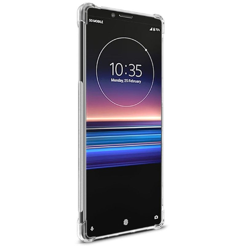 θηκη κινητου Sony Xperia 1 Διαφανές + Προστατευτική Μεμβράνη