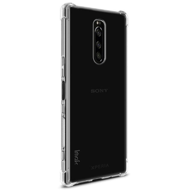 θηκη κινητου Sony Xperia 1 Διαφανές + Προστατευτική Μεμβράνη