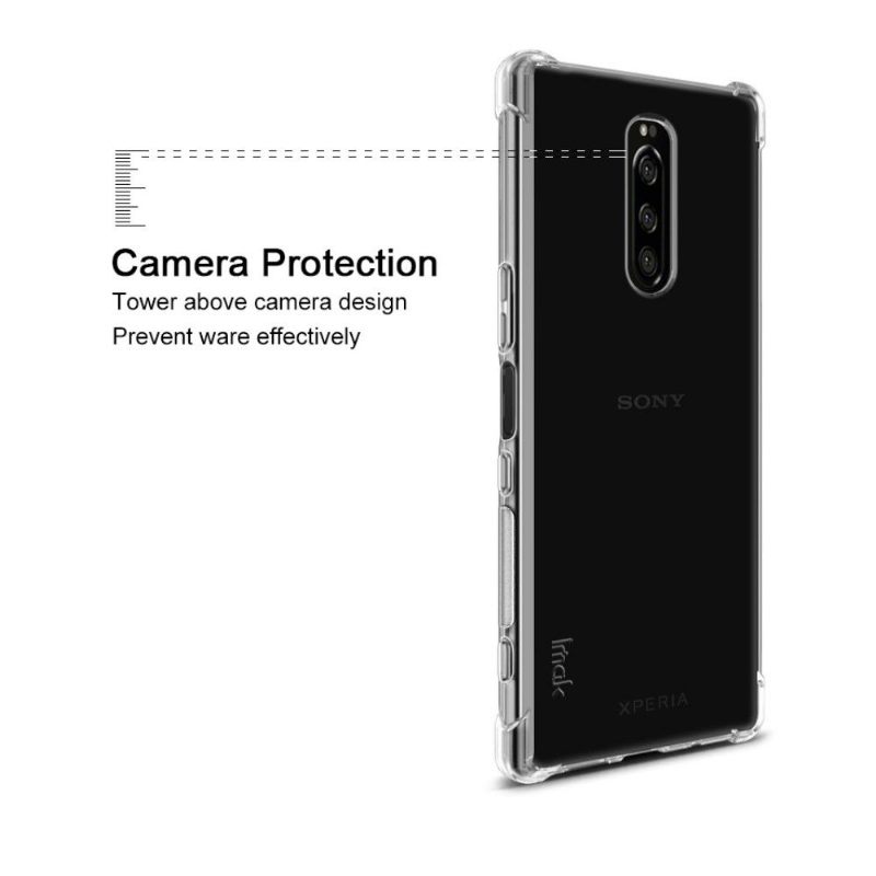 θηκη κινητου Sony Xperia 1 Διαφανές + Προστατευτική Μεμβράνη