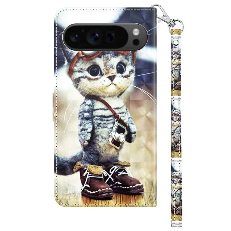 Δερματινη Θηκη Google Pixel 9 Pro Xl Aviator Cat