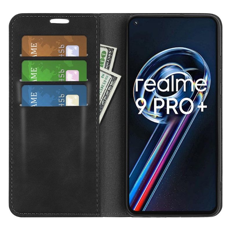 Θήκη Flip Realme 9 Pro Plus Λειτουργική Βάση Από Συνθετικό Δέρμα