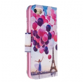 Κάλυμμα iPhone SE 2022 Eiffel Tower Balloon Girl