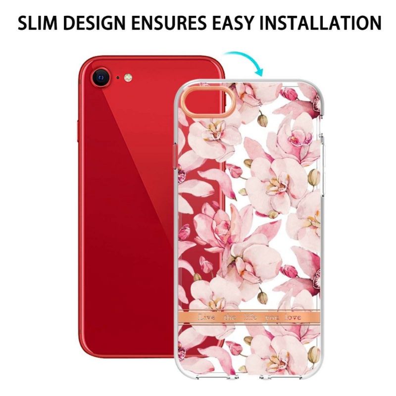 θηκη κινητου iPhone SE 2022 Gardenia Pink Flower