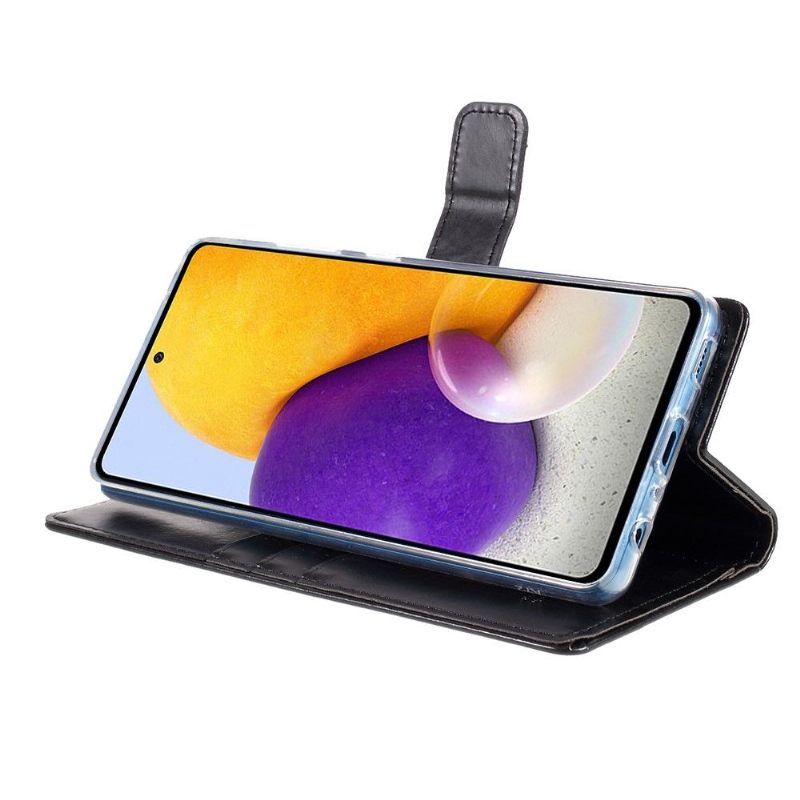 δερματινη θηκη Samsung Galaxy A72 4G / A72 5G Mercury Blue Moon Leather Effect