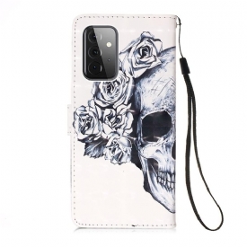 Κάλυμμα Samsung Galaxy A72 4G / A72 5G Floral Skull