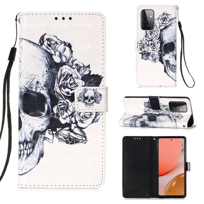 Κάλυμμα Samsung Galaxy A72 4G / A72 5G Floral Skull