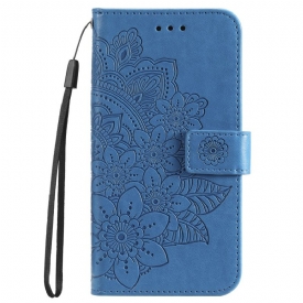 Δερματινη Θηκη Xiaomi 14 Pro Floral Σχέδιο Με Λουράκι