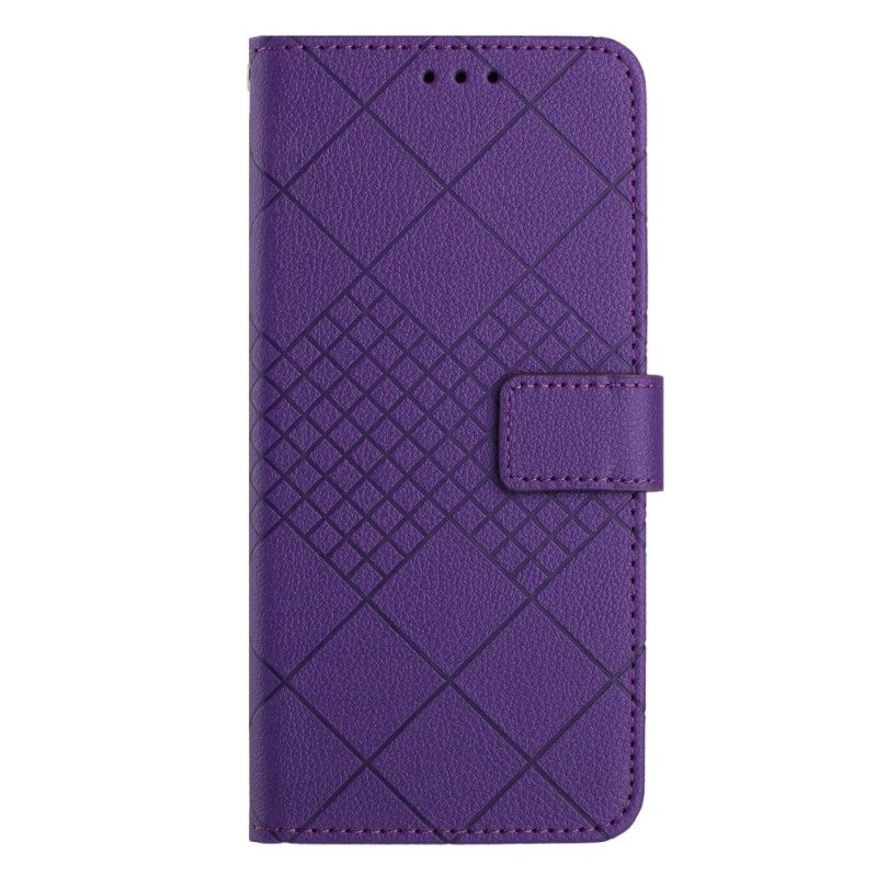 Δερματινη Θηκη Xiaomi 14 Pro Strappy Diamond Pattern