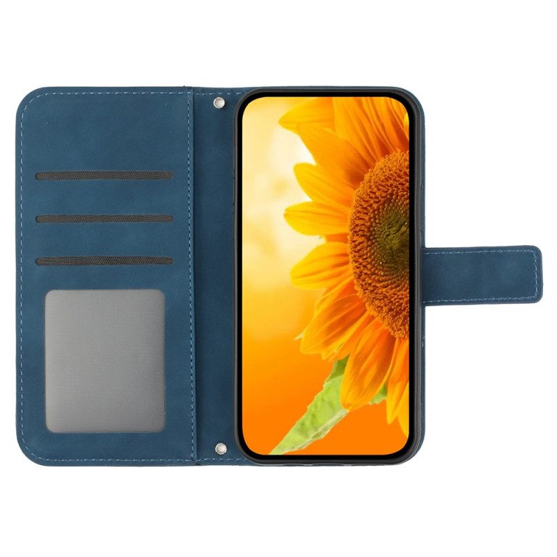 Θηκη Κινητου Xiaomi 14 Pro Sunflower Print Με Ιμάντα Ώμου