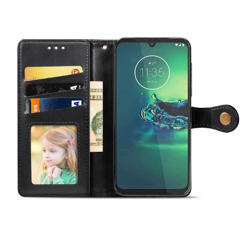 Κάλυμμα Motorola Moto G8 Plus Δερμάτινη Κάρτα Indila Faux