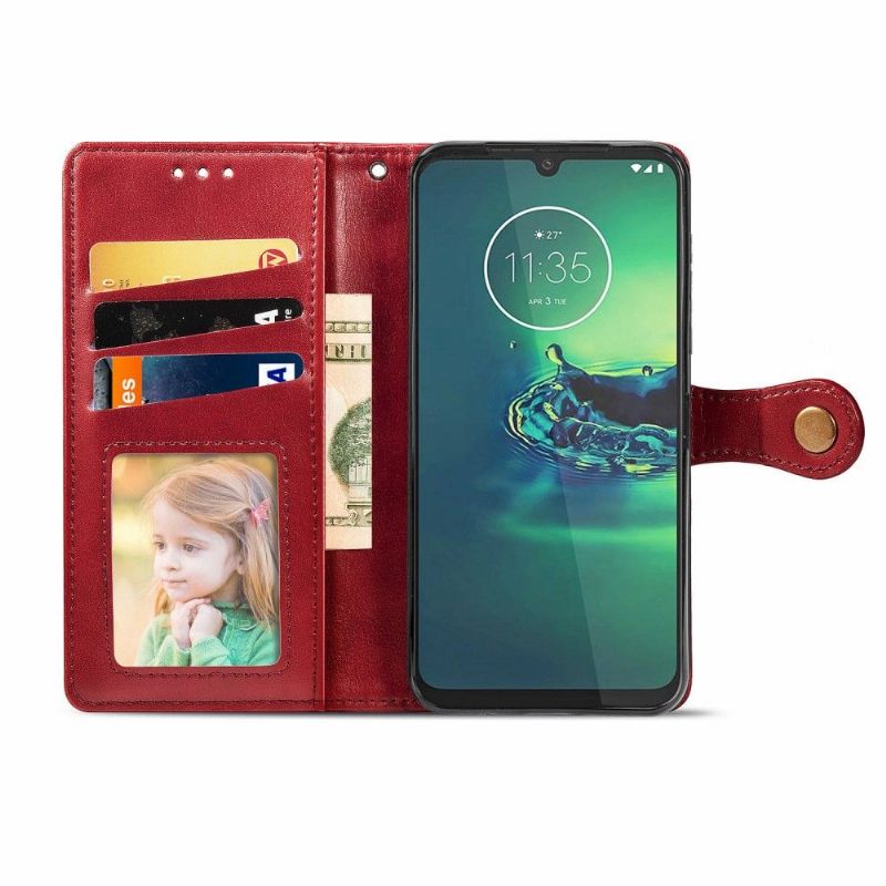 Κάλυμμα Motorola Moto G8 Plus Δερμάτινη Κάρτα Indila Faux