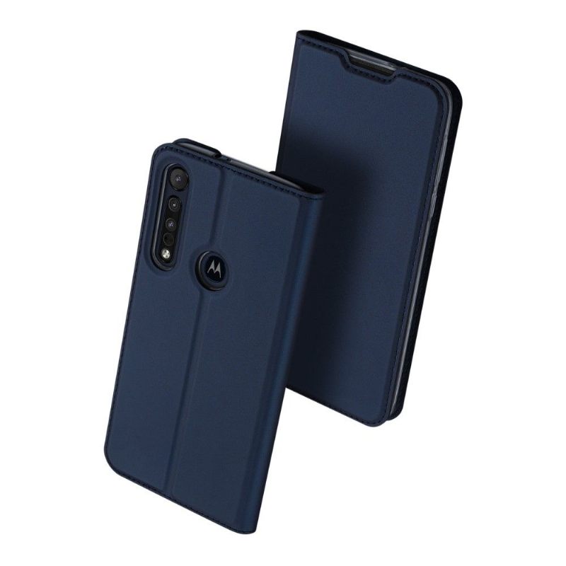 Θήκη Flip Motorola Moto G8 Plus Κάτοχος Κάρτας Satin Effect