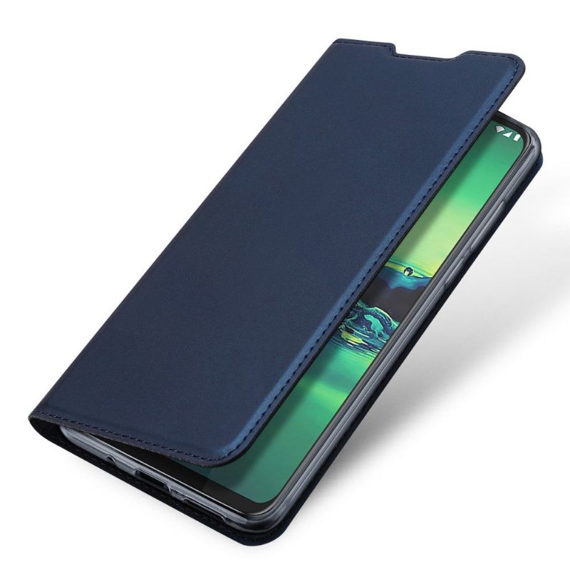 Θήκη Flip Motorola Moto G8 Plus Κάτοχος Κάρτας Satin Effect