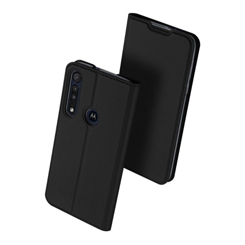 Θήκη Flip Motorola Moto G8 Plus Κάτοχος Κάρτας Satin Effect