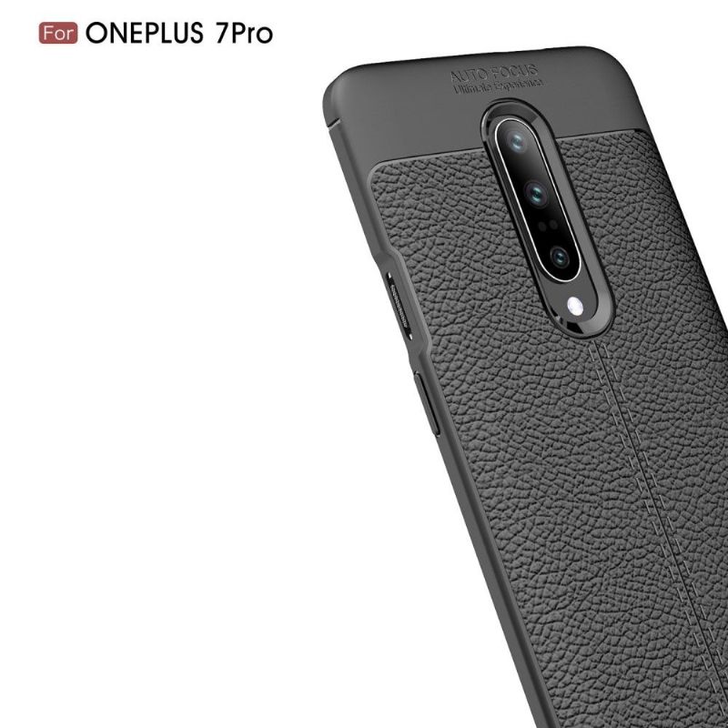 Θήκη OnePlus 7 Pro Ζελ Φινιρίσματος Από Ψεύτικο Δέρμα