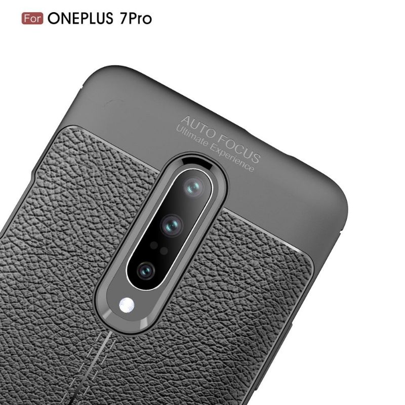 Θήκη OnePlus 7 Pro Ζελ Φινιρίσματος Από Ψεύτικο Δέρμα