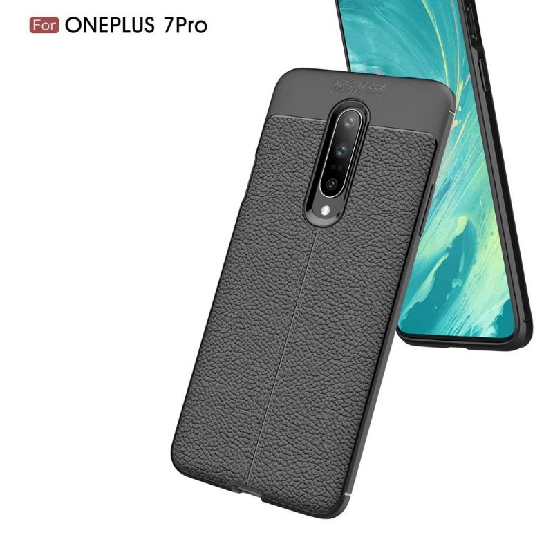 Θήκη OnePlus 7 Pro Ζελ Φινιρίσματος Από Ψεύτικο Δέρμα