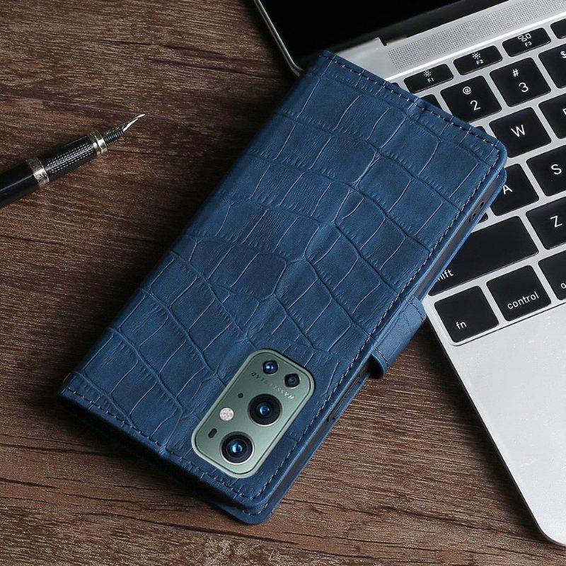 Κάλυμμα OnePlus 9 Pro Ana Faux Crocodile Leather