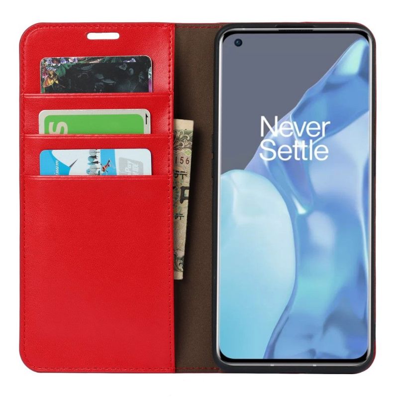 Κάλυμμα OnePlus 9 Pro Δερμάτινη Βάση Θήκης Για Κάρτες