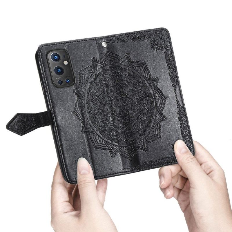 Κάλυμμα OnePlus 9 Pro Mandala Relief Faux Leather