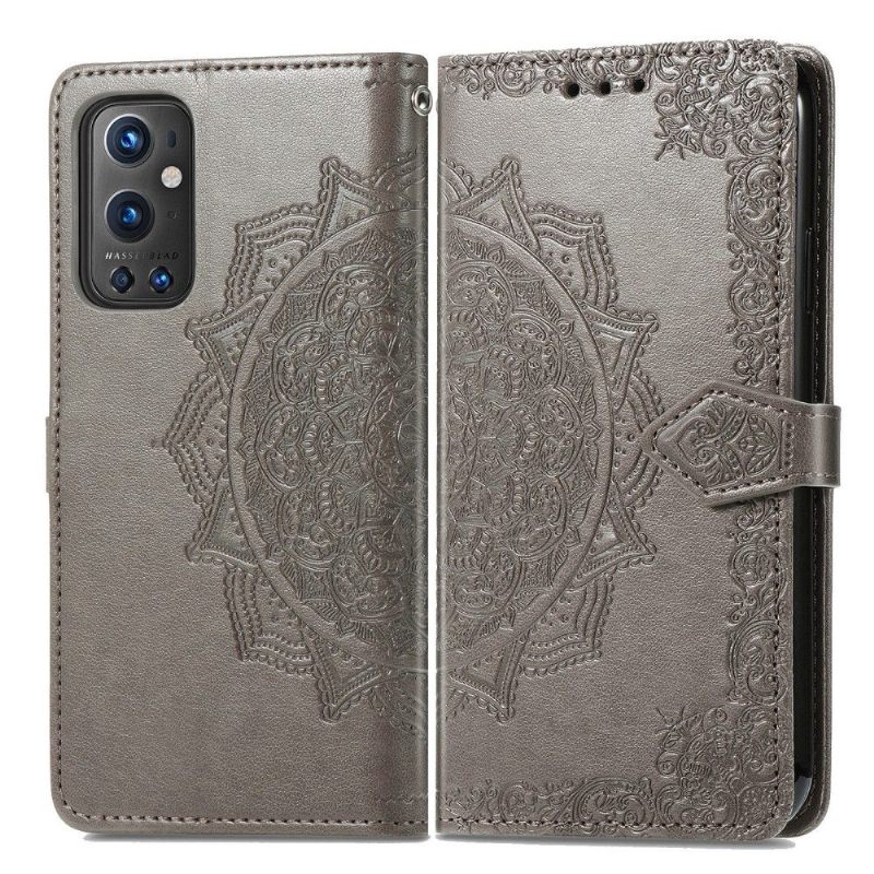 Κάλυμμα OnePlus 9 Pro Mandala Relief Faux Leather