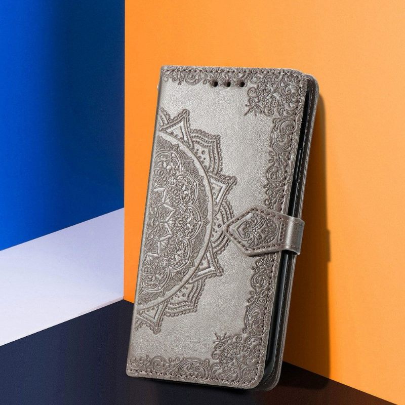 Κάλυμμα OnePlus 9 Pro Mandala Relief Faux Leather