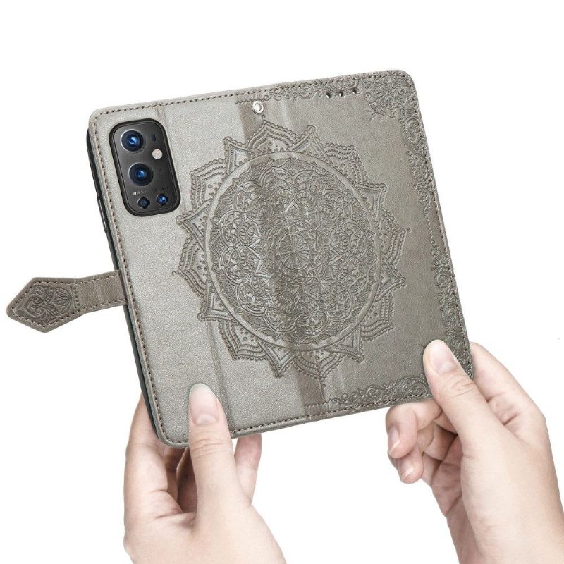 Κάλυμμα OnePlus 9 Pro Mandala Relief Faux Leather