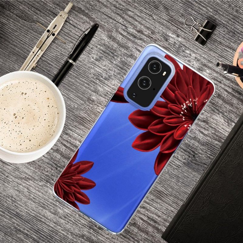 θηκη κινητου OnePlus 9 Pro Κόκκινα Λουλούδια