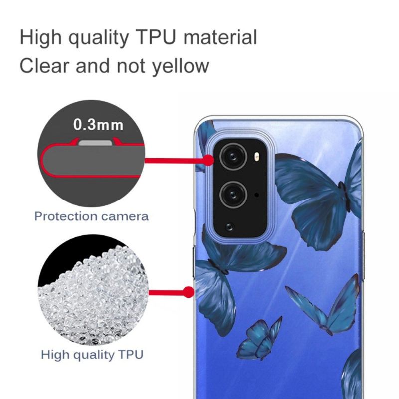 Θήκη OnePlus 9 Pro Μπλε Πεταλούδες