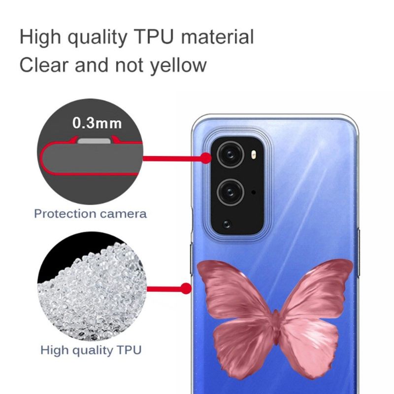 Θήκη OnePlus 9 Pro Pink Butterfly