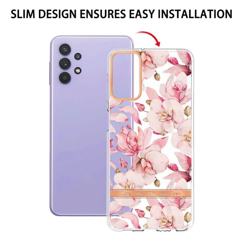 Θήκη Samsung Galaxy A13 4G Gardenia Pink Flower