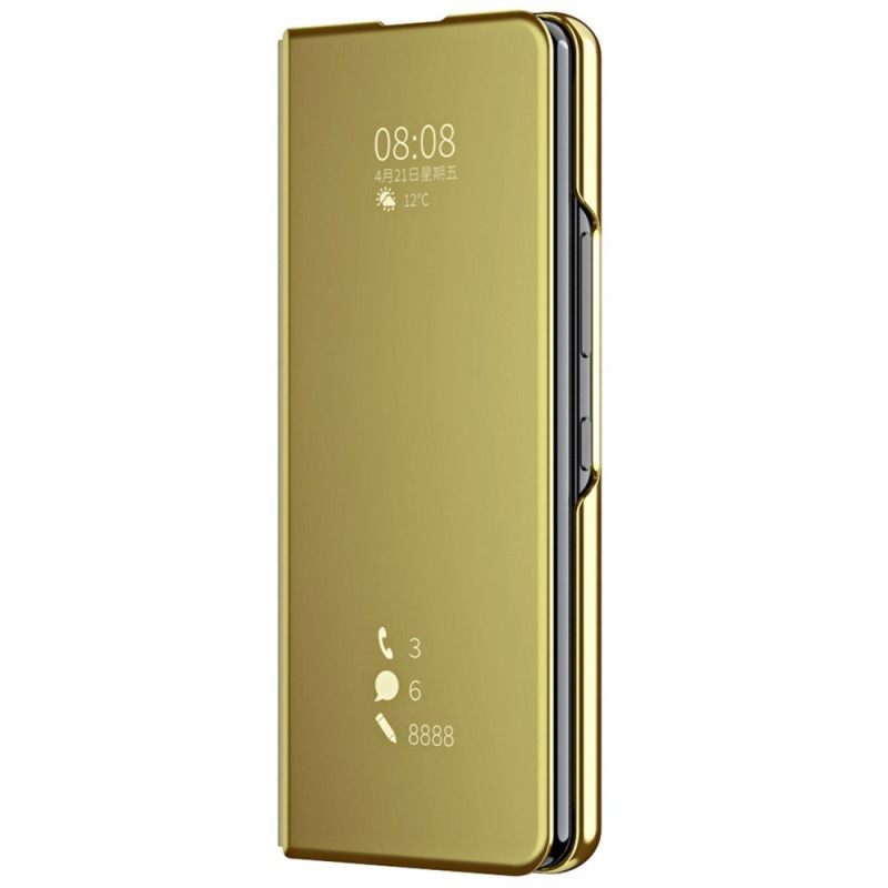 θηκη κινητου Samsung Galaxy Z Fold 4 Θήκη Flip Καθρέφτης Και Διαφάνεια